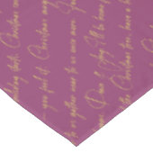 Magenta Goud Kerstmis Typografie Patroon36 ID1009 Tafelkleed (Gekanteld)