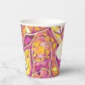 Magenta Goud Kerstmispatroon#21 ID1009 Papieren Bekers (Rechts)