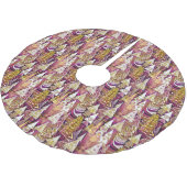 Magenta Goud Kerstmispatroon#25 ID1009 Kerstboom Rok (Gekanteld)