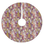 Magenta Goud Kerstmispatroon#25 ID1009 Kerstboom Rok (Voorkant)