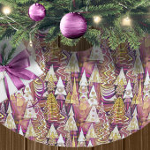 Magenta Goud Kerstmispatroon#25 ID1009 Kerstboom Rok