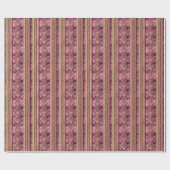 Magenta Goud Kerstmispatroon#27 ID1009 Cadeaupapier (Vlak)