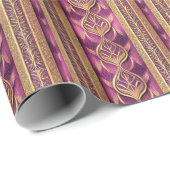 Magenta Goud Kerstmispatroon#27 ID1009 Cadeaupapier (Rol Hoek)