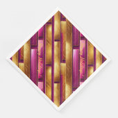 Magenta Goud Kerstmispatroon#28 ID1009 Servet (Hoek)