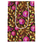 Magenta Goud Kerstmispatroon#29 ID1009 Medium Cadeauzakje (Achterkant)