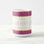 Magenta Goud Kerstmispatroon#35 ID1009 Koffiemok (Center)