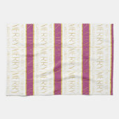 Magenta Goud Kerstmispatroon#35 ID1009 Theedoek (Horizontaal)