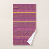 Magenta Goud Kerstmispatroon#35b ID1009 Bad Handdoek (Handdoek)