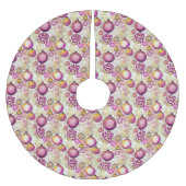 Magenta Goud Kerstmispatroon#6 ID1009 Kerstboom Rok (Voorkant)