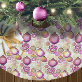 Magenta Goud Kerstmispatroon#6 ID1009 Kerstboom Rok