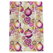 Magenta Goud Kerstmispatroon#6 ID1009 Medium Cadeauzakje (Achterkant)