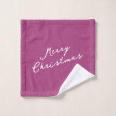 Magenta Goud Kerstmispatroon#7 ID1009 Bad Handdoek (Wasdoekje)