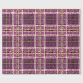 Magenta Goud Kerstmispatroon#7 ID1009 Cadeaupapier (Vlak)