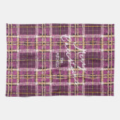 Magenta Goud Kerstmispatroon#7 ID1009 Theedoek (Horizontaal)