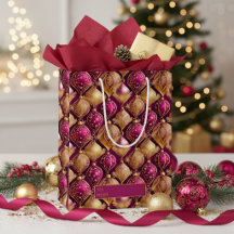 Magenta Goud Kerstpatroon#12 ID1009
