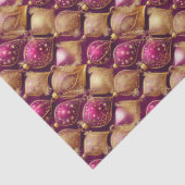 Magenta Goud Kerstpatroon#12 ID1009 Tissuepapier (Detail)