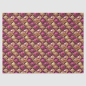 Magenta Goud Kerstpatroon#12 ID1009 Tissuepapier (Voorkant)