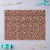 Magenta Goud Kerstpatroon#29 ID1009 Tissuepapier (Craft)