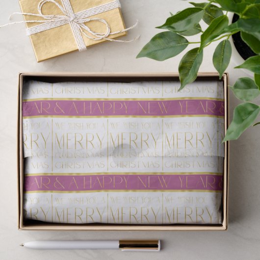 Magenta Goud Kerstpatroon#35 ID1009 Tissuepapier (Geschenk)