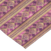 Magenta Gouden Kerst Stripe Patroon#27 ID1009 Tafelkleed (Gekanteld)