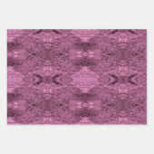 Magenta Gouden Kerstpatronen #7#25#32 ID1009 Inpakpapier Vel (Voorkant 2)