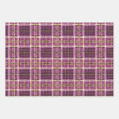 Magenta Gouden Kerstpatronen #7#25#32 ID1009 Inpakpapier Vel (Voorkant)