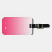 Magenta Gradient Ombre gepersonaliseerd Bagagelabe Bagagelabel (Voorkant horizontaal)