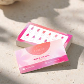 Magenta Gradient Smart Kaart voor Nail Techs Salon Visitekaartje