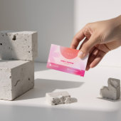 Magenta Gradient Smart Kaart voor Nail Techs Salon Visitekaartje