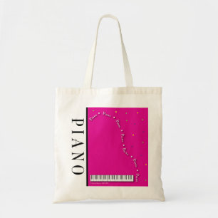 Magenta Grand Piano Bag Tote Bag