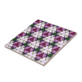 Magenta Green Burgandy Geomettic Chic Pattern Tegeltje (Zijkant)