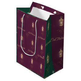 Magenta/Groene Eid-cadeautas Medium Cadeauzakje