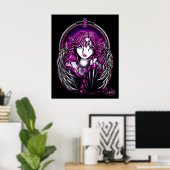 Magenta Guardian Angel Poster (Thuiskantoor)
