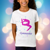 Magenta Gymnastics Leaping Silhouette Star T-shirt