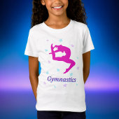 Magenta Gymnastics Leaping Silhouette Star T-shirt