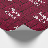 Magenta Happy Easter Wrapping Paper Cadeaupapier (Hoek)