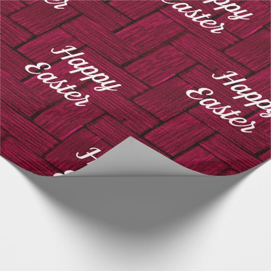 Magenta Happy Easter Wrapping Paper Cadeaupapier (Hoek)