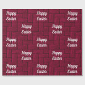 Magenta Happy Easter Wrapping Paper Cadeaupapier (Vlak)