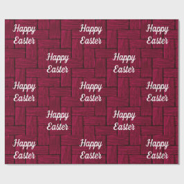 Magenta Happy Easter Wrapping Paper Cadeaupapier