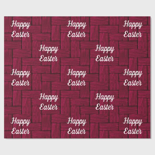 Magenta Happy Easter Wrapping Paper Cadeaupapier (Vlak)