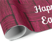 Magenta Happy Easter Wrapping Paper Cadeaupapier (Rol Hoek)