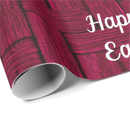 Magenta Happy Easter Wrapping Paper Cadeaupapier (Rol Hoek)