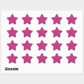 Magenta Hartjes Patroon Ster Sticker (Vel)