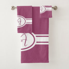 Magenta Haze Monogram Bad Handdoek