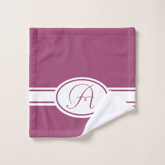 Magenta Haze Monogram Bad Handdoek (Wasdoekje)