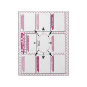 Magenta Healthcare Student Concept Kaart Sjabloon Notitieblok (Linkerzijde)