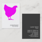 Magenta Hen Symbol 02 - Wit Visitekaartje (Voorkant / Achterkant)