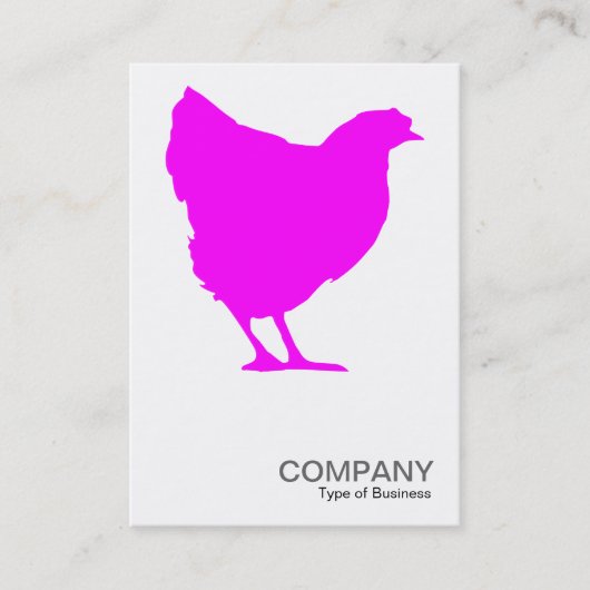 Magenta Hen Symbol 02 - Wit Visitekaartje (Voorkant)