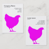 Magenta Hen Symbool - Zwart op wit Visitekaartje (Voorkant / Achterkant)