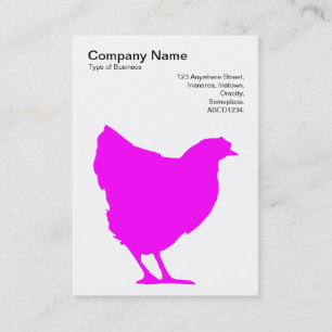 Magenta Hen Symbool - Zwart op wit Visitekaartje